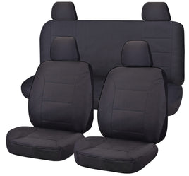 Seat Covers for NISSAN NAVARA D23 SERIES 3 NP300 11/2017 - 11/2020 DUAL CAB FR CHARCOAL ALL TERRAIN Kings Warehouse 