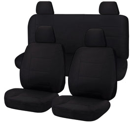 Seat Covers for NISSAN NAVARA D40 01/2006 - 02/2015 DUAL CAB UTILITY FR BLACK ALL TERRAIN Kings Warehouse 