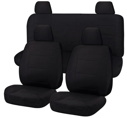Seat Covers for NISSAN NAVARA D40 01/2006 - 02/2015 DUAL CAB UTILITY FR BLACK ALL TERRAIN Kings Warehouse 