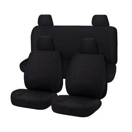 Seat Covers for NISSAN NAVARA D40 01/2006 - 02/2015 DUAL CAB UTILITY FR BLACK CHALLENGER Kings Warehouse 