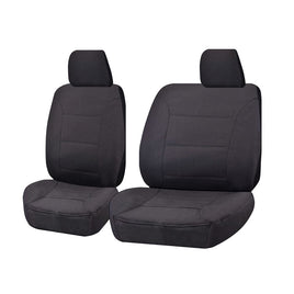 Seat Covers for NISSAN PATROL Y61 GQ-GU SERIES 1999 - 2016 SINGLE CAB CHASSIS FRONT BUCKET + _ BENCH CHARCOAL CHALLENGER Kings Warehouse