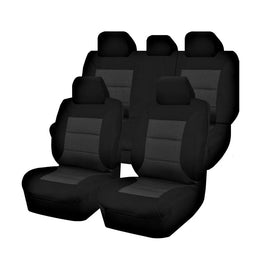 Seat Covers for TOYOTA C-HR NGX10-50R 12/2016 - ON 4X4 SUV / WAGON 5 SEATERS FR BLACK PREMIUM Kings Warehouse 