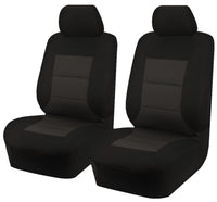 Seat Covers for TOYOTA HIACE VAN SLWB 02-2019 - ON PREMIUM BLACK Kings Warehouse 