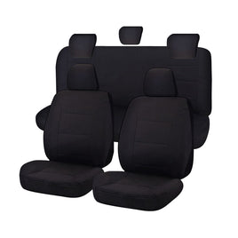 Seat Covers for TOYOTA HILUX 04/2005 - 06/2016 S 4X2 DUAL CAB UTILITY FR BLACK CHALLENGER Kings Warehouse 
