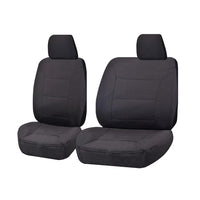 Seat Covers for TOYOTA HILUX KUN16R SERIES 04/2005 - 06/2015 SINGLE / DUAL CAB UTILITY FRONT BUCKET + _ BENCH CHARCOAL ALL TERRAIN Kings Warehouse 