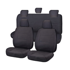 Seat Covers for TOYOTA HILUX SR - SR5 4X4 KUN26R - GGN25R 04/2005 - 06/2015 S DUAL CAB UTILITY FR CHARCOAL CHALLENGER Kings Warehouse 