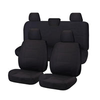 Seat Covers for TOYOTA HILUX TGN121R SERIES 03/2016 - ON DUAL CAB UTILITY FR BLACK ALL TERRAIN Kings Warehouse 