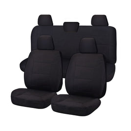 Seat Covers for TOYOTA HILUX TGN121R SERIES 03/2016 - ON DUAL CAB UTILITY FR BLACK CHALLENGER Kings Warehouse 