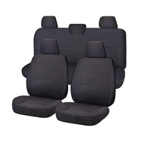 Seat Covers for TOYOTA HILUX TGN121R SERIES 03/2016 - ON DUAL CAB UTILITY FR CHARCOAL ALL TERRAIN Kings Warehouse 