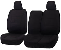 Seat Covers for TOYOTA LANDCRUISER 100 SERIES 1998 - 2015 STANDARD HZJ-FZJ105R FRONT BUCKET + _ BENCH WITH FOLD DOWN ARMREST/CUP HOLDER BLACK ALL TERRAIN