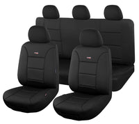 Seat Covers for TOYOTA LANDCRUISER 200 SERIES GXL - 60TH ANNIVERSARY VDJ200R-UZJ200R-URJ202R 11/2007 - 06/2021 4X4 SUV/WAGON 8 SEATERS FM ONLY BLACK? SHARKSKIN Kings Warehouse 