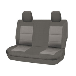 Seat Covers for TOYOTA LANDCRUISER 70 SERIES VDJ 05/2007 - ON DUAL CAB REAR BENCH GREY PREMIUM Kings Warehouse 