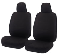 Seat Covers for TOYOTA LANDCRUISER 70 SERIES VDJ 05/2008 - ON SINGLE / DUAL CAB FRONT 2X BUCKETS BLACK ALL TERRAIN