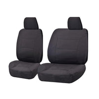 Seat Covers for TOYOTA LANDCRUISER 70 SERIES VDJ 05/2008 - ON SINGLE / DUAL CAB FRONT BUCKET + _ BENCH CHARCOAL ALL TERRAIN Kings Warehouse 