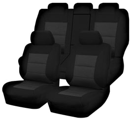 Seat Covers for TOYOTA RAV4 ALA49R.ASA44R .ZSA42R SERIES 02/2012 - 12/2018 4x2.4X4 SUV/WAGON 5 SEATERS FR BLACK PREMIUM Kings Warehouse