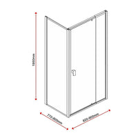 Semi Frameless Shower Screen (98~106)x 195cm & (77~80)x 195cm Side AS/NZS Glass Kings Warehouse 