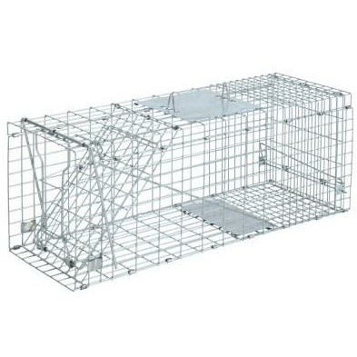 Set of 2 Humane Animal Trap Cage 66 x 23 x 25cm - Silver Kings Warehouse 