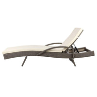 Set of 2 Outdoor Sun Lounge Chair with Cushion- Grey KingsWarehouse 