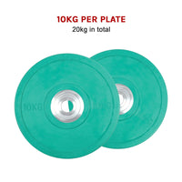 Set of 2 x 10KG PRO Olympic Rubber Bumper Weight Plate Sports & Fitness > Fitness Accessories Kings Warehouse 