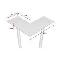 Set of 4 Industrial Retro Hairpin Table Legs 12mm Steel Bench Desk - 71cm White Kings Warehouse 