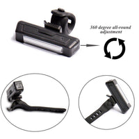 Set USB Rechargeable LED Bike Front Light headlight lamp Bar rear Tail Wide Beam Kings Warehouse 