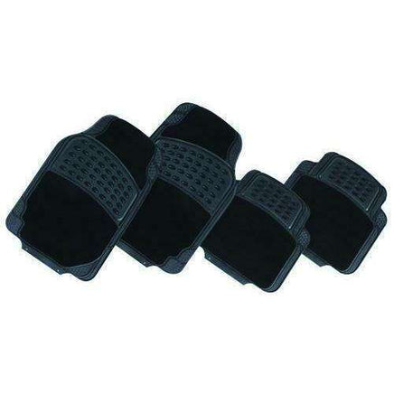 SHADOW 4-Piece Car Mat - BLACK [Carpet/Rubber] Others Kings Warehouse 