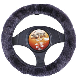 Sheepskin Steering Wheel Cover - Charcoal Kings Warehouse 