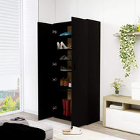 Shoe Cabinet Black 80x39x178 cm Kings Warehouse 