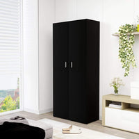 Shoe Cabinet Black 80x39x178 cm