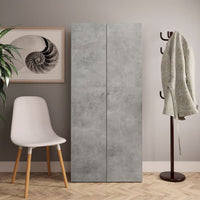 Shoe Cabinet Concrete Grey 80x35.5x180 cm