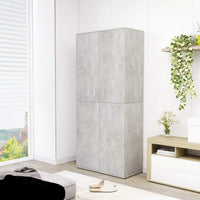 Shoe Cabinet Concrete Grey 80x39x178 cm