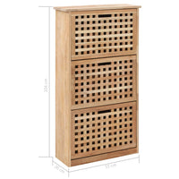 Shoe Storage Cabinet 55x20x104 cm Solid Walnut Wood Kings Warehouse 