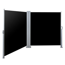 Side Awning Outdoor Blinds Sun Shade Retractable Screen 2X6M BK Kings Warehouse