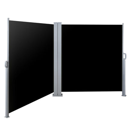 Side Awning Outdoor Blinds Sun Shade Retractable Screen 2X6M BK Kings Warehouse 