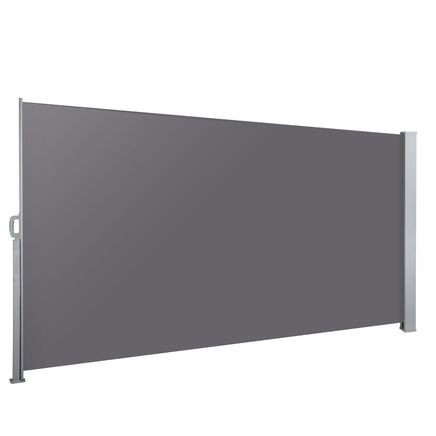 Side Awning Sun Shade Outdoor Blinds Retractable Screen 1.4X3M GR KingsWarehouse 