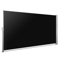Side Awning Sun Shade Outdoor Retractable Privacy Screen 2X3M Black Kings Warehouse 