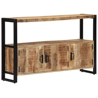 Side Cabinet 120x30x75 cm Solid Mango Wood Kings Warehouse 