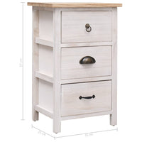 Side Cabinet 35x25x57 cm Paulownia Wood bedroom furniture Kings Warehouse 
