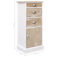 Side Cabinet 38x28x86 cm Paulownia Wood bedroom furniture Kings Warehouse 