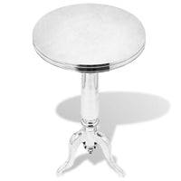 Side Table Round Aluminium Silver living room Kings Warehouse 