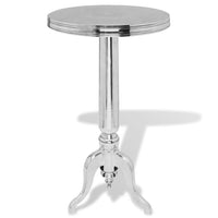Side Table Round Aluminium Silver living room Kings Warehouse 