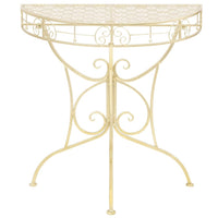 Side Table Vintage Style Half Round Metal 72x36x74 cm Gold living room Kings Warehouse 