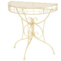 Side Table Vintage Style Half Round Metal 72x36x74 cm Gold