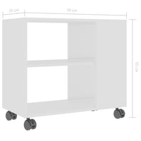 Side Table White 70x35x55 cm Kings Warehouse 