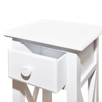 Side Table with Drawer White Kings Warehouse 