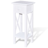 Side Table with Drawer White Kings Warehouse 