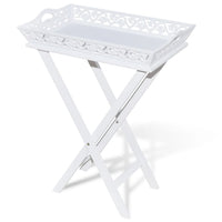 Side Table with Tray White living room Kings Warehouse 