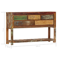 sideboard 120x30x75 cm Solid Reclaimed Wood living room Kings Warehouse 