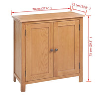 Sideboard 70x35x75 cm Solid Oak Wood Kings Warehouse 