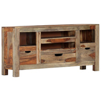 Sideboard Grey 100x30x50 cm Solid Sheesham Wood Kings Warehouse 